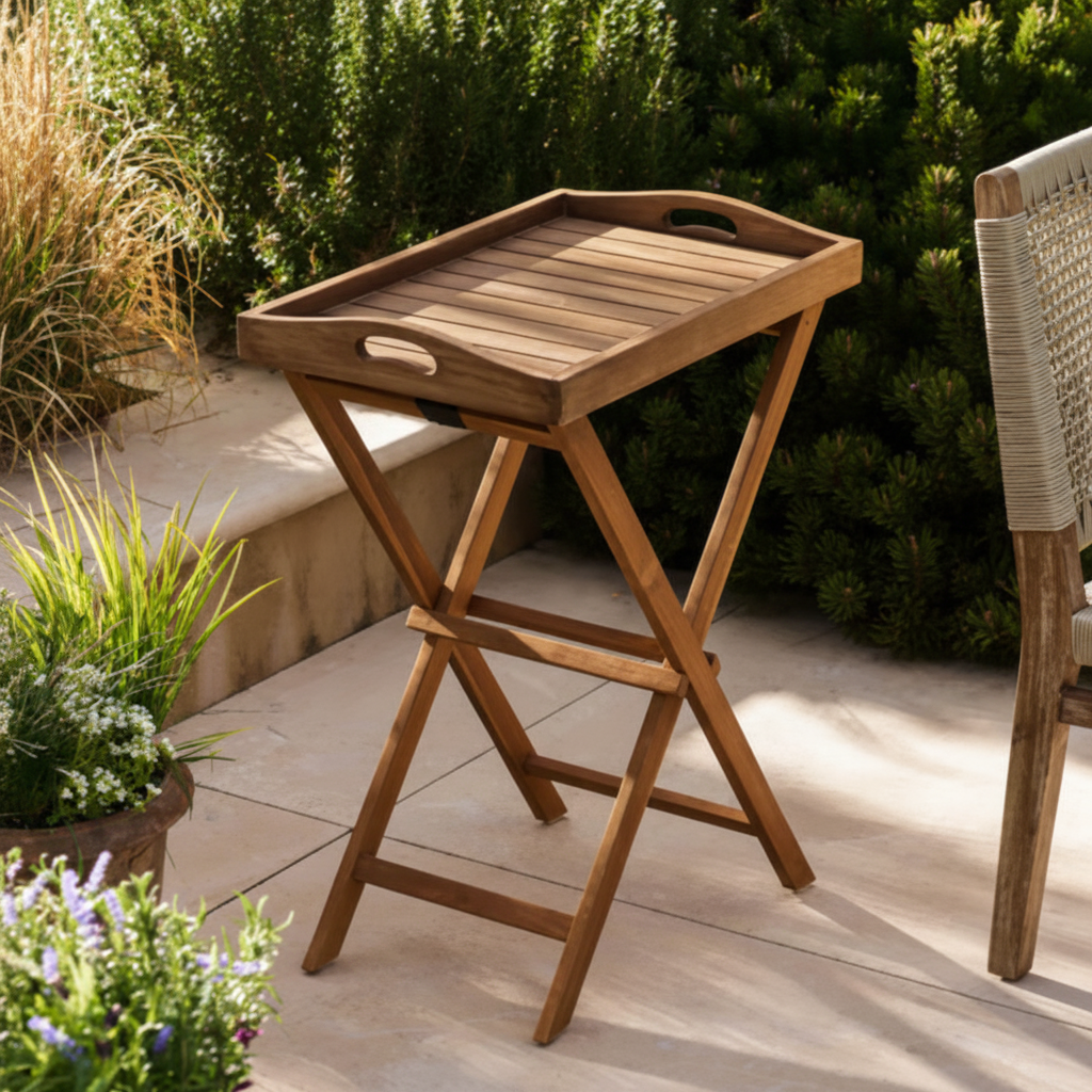 Butler tray in the garden