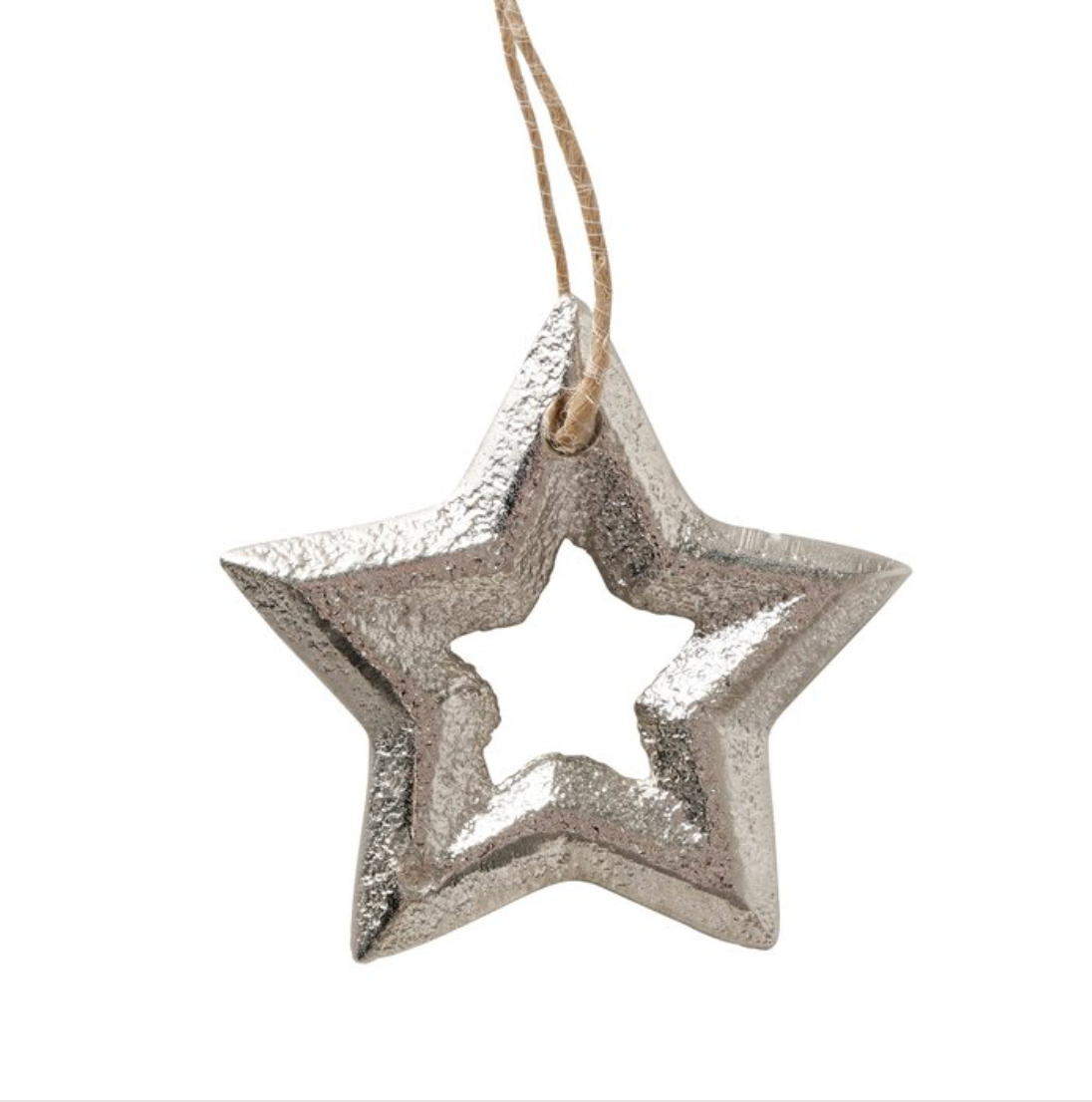Decorative star-shaped hanging ornament on a white background