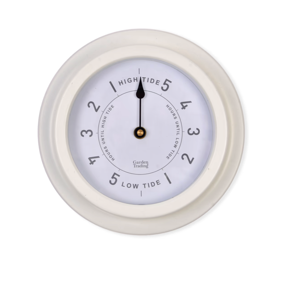Steel tide clock 22.7cm - white