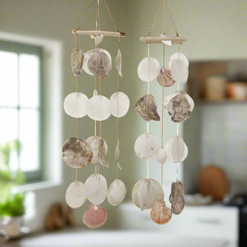 Natural seashell wind chimes - 2 variations