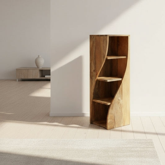 Medium twisted bookcase. Empty. 