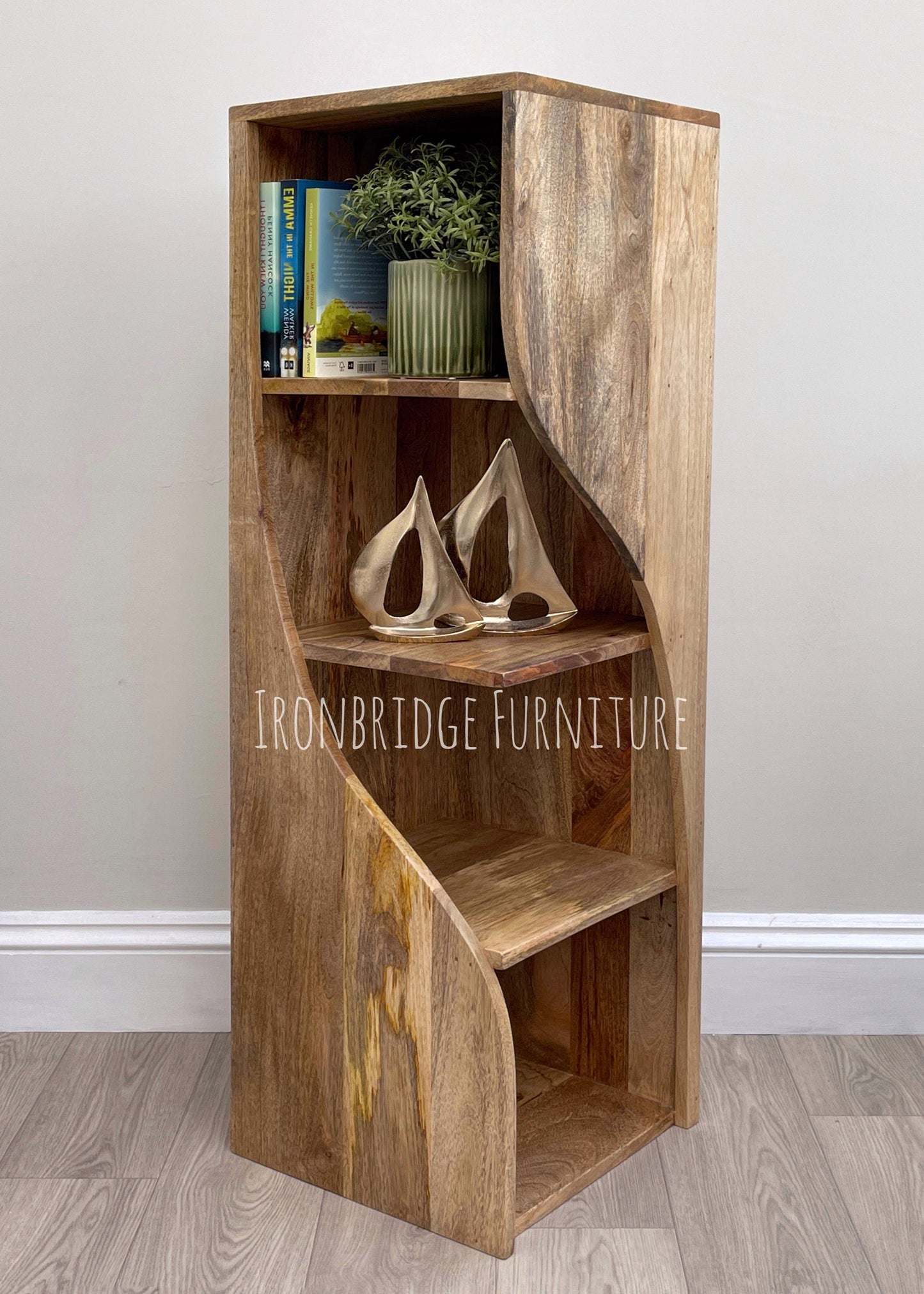 Large Twisted Bookcase. Single bookcase.
