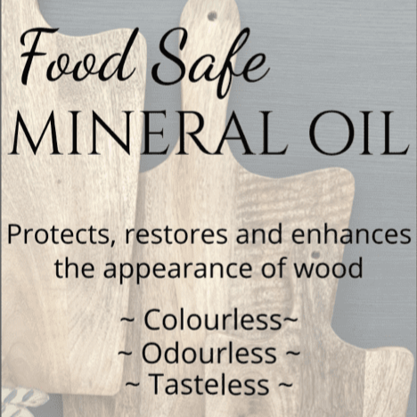 Close up of label of the mineral oil