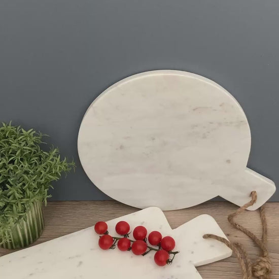 Marble chopping board - round or rectangular design - video.